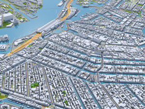 Amsterdam city Netherlands 3D Model