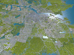 Amsterdam city Netherlands 3D Model