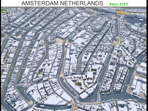 Amsterdam city Netherlands 3D Model