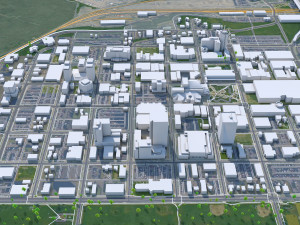 Anchorage City Alaska USA 220km Modèle 3D