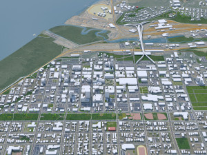 Anchorage City Alaska USA 220km Modèle 3D