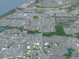Anchorage City Alaska USA 220km Modèle 3D