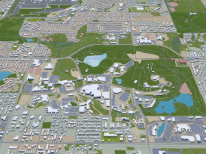Anchorage City Alaska USA 220km Modèle 3D