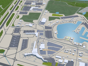 Anchorage City Alaska USA 220km Modèle 3D
