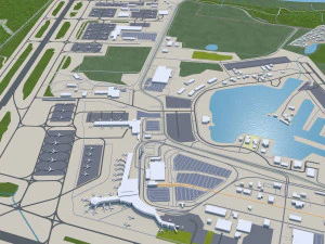 Anchorage City Alaska USA 220km 3D Model