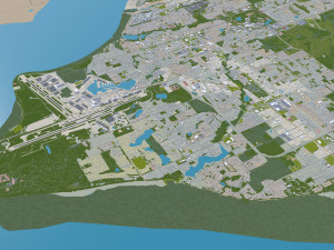 Anchorage City Alaska USA 220km Modèle 3D