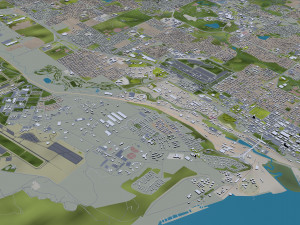 Anchorage City Alaska USA 220km Modèle 3D