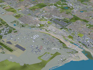 Anchorage City Alaska USA 220km 3D Model