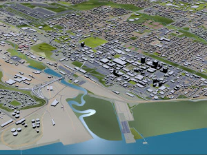 Anchorage City Alaska USA 220km 3D Model