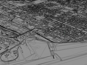 Anchorage City Alaska USA 220km Modèle 3D