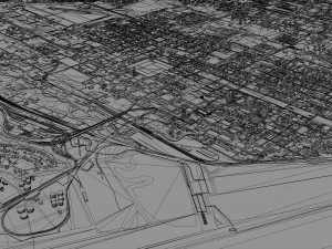 Anchorage City Alaska USA 220km 3D Model