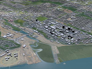 Anchorage City Alaska USA 220km Modèle 3D