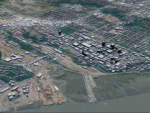 Anchorage City Alaska USA 220km Modèle 3D