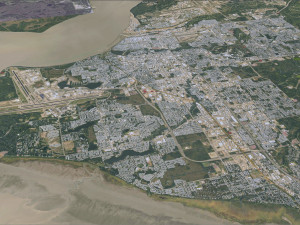 Anchorage City Alaska USA 220km Modèle 3D