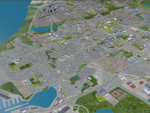 Anchorage City Alaska USA 220km Modèle 3D