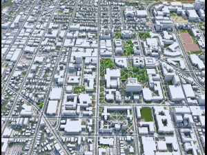 Ann Arbor city Michigan USA 30km Modelo 3D