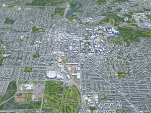 Ann Arbor city Michigan USA 30km Modelo 3D
