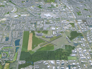 Ann Arbor city Michigan USA 30km Modelo 3D