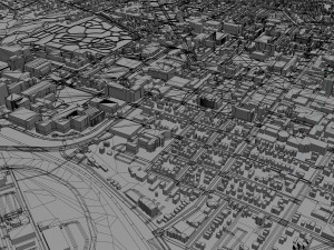 Ann Arbor city Michigan USA 30km Modelo 3D