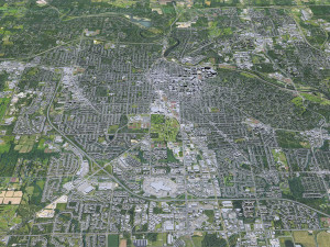Ann Arbor city Michigan USA 30km Modelo 3D