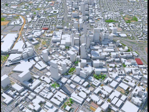 Atlanta city Georgia USA 40km 3D Model