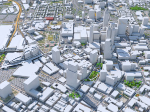 Atlanta city Georgia USA 40km 3D Модель