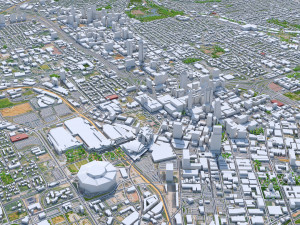 Atlanta city Georgia USA 40km 3D Модель