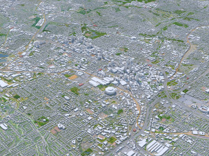Atlanta city Georgia USA 40km 3D Модель