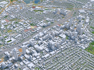 Atlanta city Georgia USA 40km 3D Модель