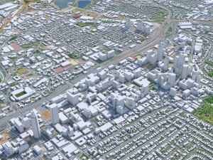Atlanta city Georgia USA 40km 3D Model