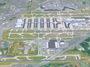 Atlanta city Georgia USA 40km 3D Модель