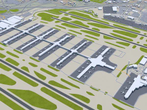 Atlanta city Georgia USA 40km 3D Model
