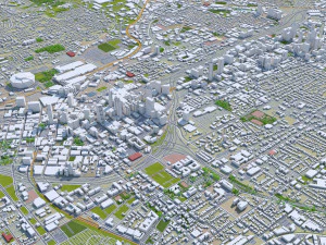 Atlanta city Georgia USA 40km 3D Model