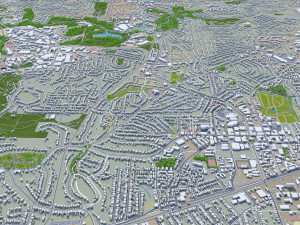 Atlanta city Georgia USA 40km 3D Модель
