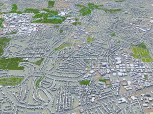 Atlanta city Georgia USA 40km 3D Model