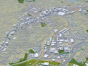 Atlanta city Georgia USA 40km 3D Модель