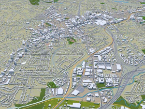 Atlanta city Georgia USA 40km 3D Model