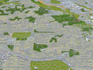 Atlanta city Georgia USA 40km 3D Модель