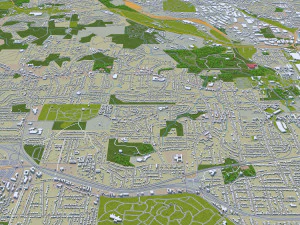 Atlanta city Georgia USA 40km 3D Model