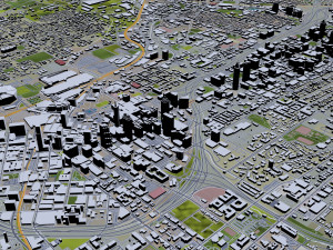 Atlanta city Georgia USA 40km 3D Модель