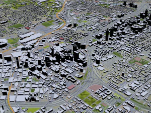 Atlanta city Georgia USA 40km 3D Model
