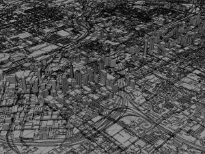 Atlanta city Georgia USA 40km 3D Модель
