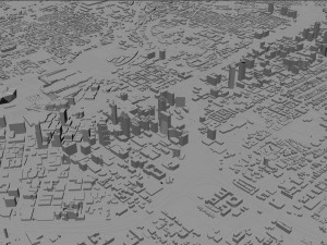 Atlanta city Georgia USA 40km 3D Модель
