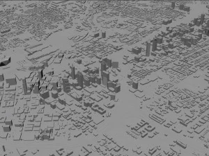 Atlanta city Georgia USA 40km 3D Model