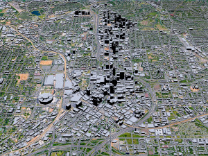 Atlanta city Georgia USA 40km 3D Модель