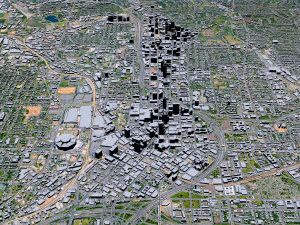Atlanta city Georgia USA 40km 3D Model