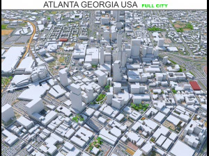 अटलांटा शहर जॉर्जिया यूएसए 40 किमी 3D मॉडल