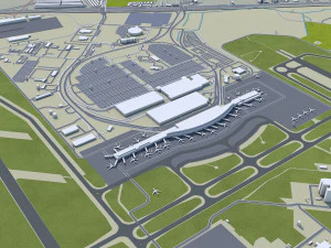 Austin city Texas 60km 3D Model