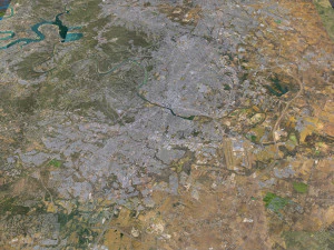 Austin city Texas 60km 3D Model