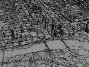 Austin city Texas 60km 3D Model